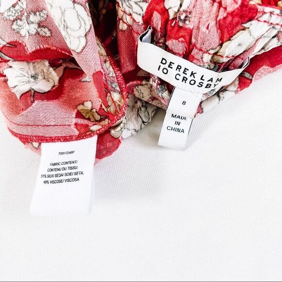 Derek Lam 10 Crosby Floral Silk Blouse - Picture 6 of 10